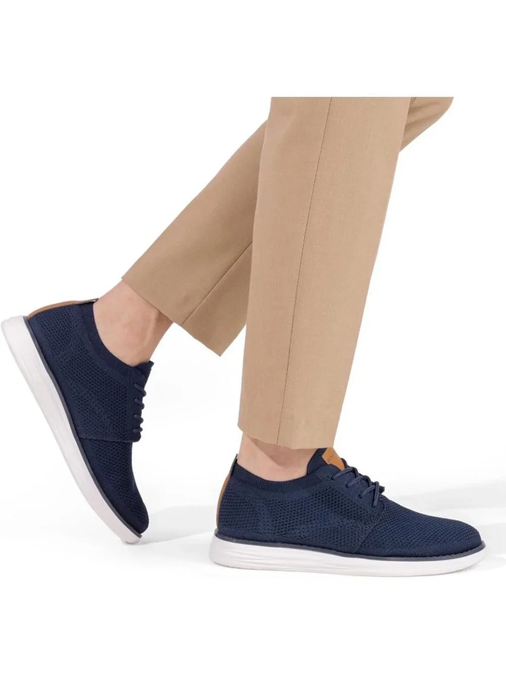 Bruno Marc Men's Blue Rubber Lace up Lightweight Casual Walking Sneakers